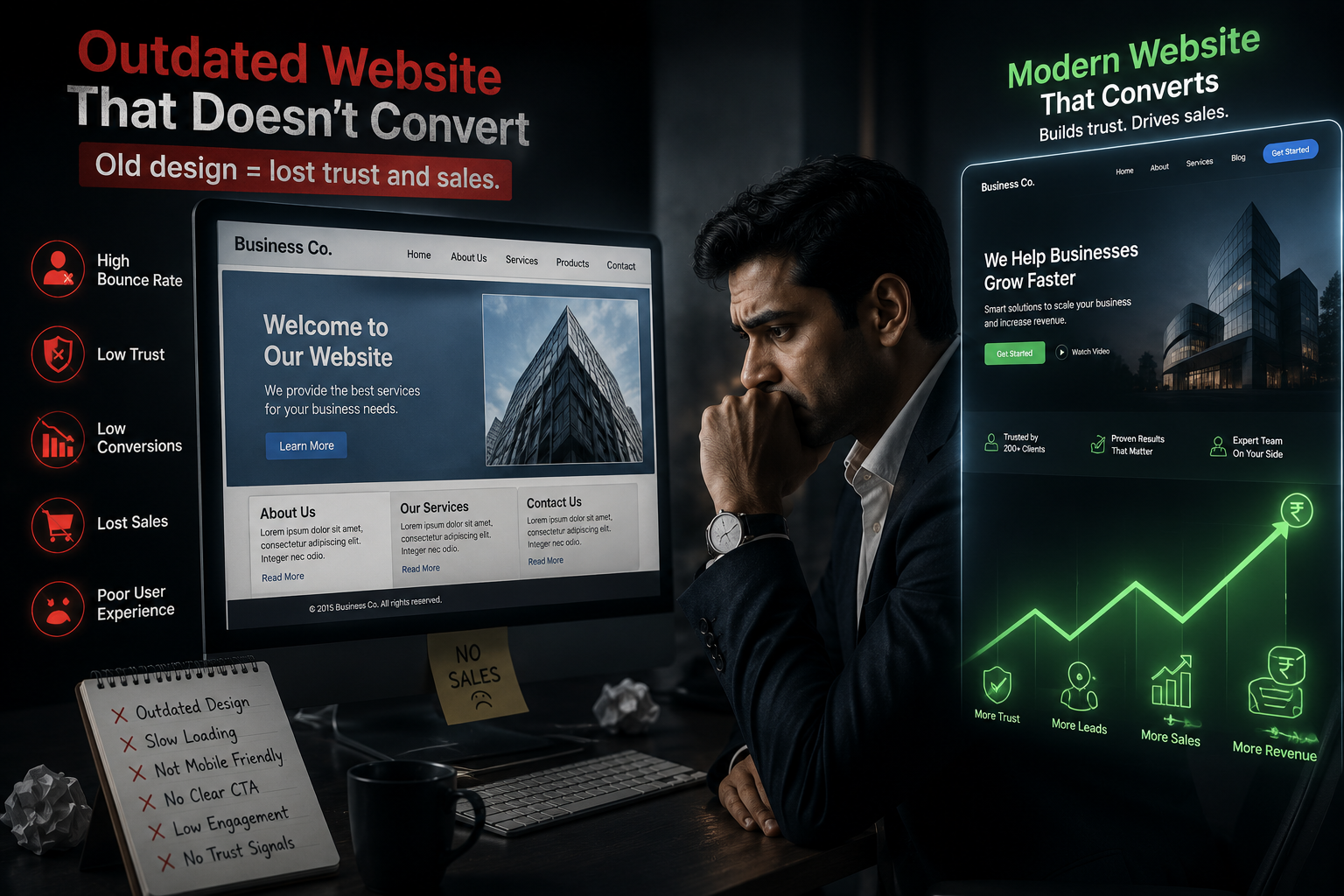 Outdated Website That Doesn't Convert