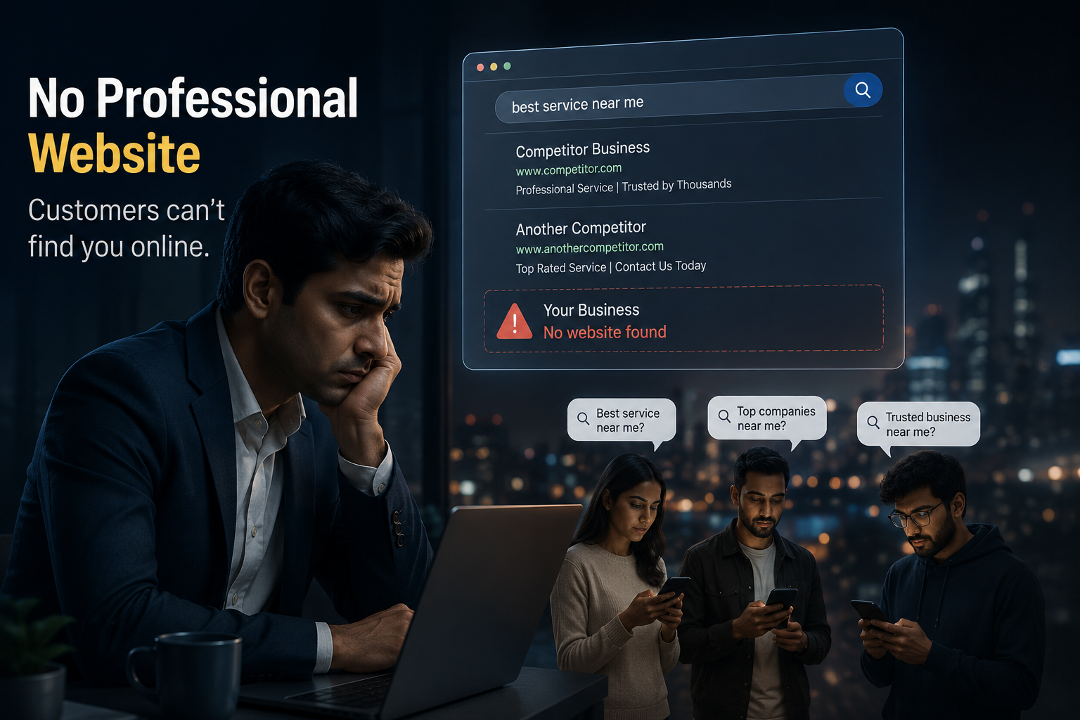 No Professional Website